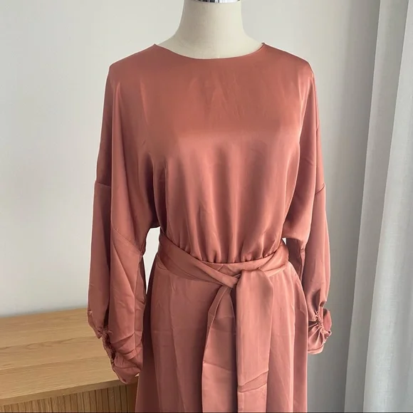 H&M | MAXI DRESS | BURNT ORANGE | SIZE 18 - Picture 4 of 13